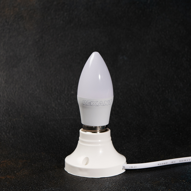 Лампа светодиодная "rexant" свеча (cn) 11,5w 4000 k 1093 лм  e27, нейтрал. свет (10/100) 604-030