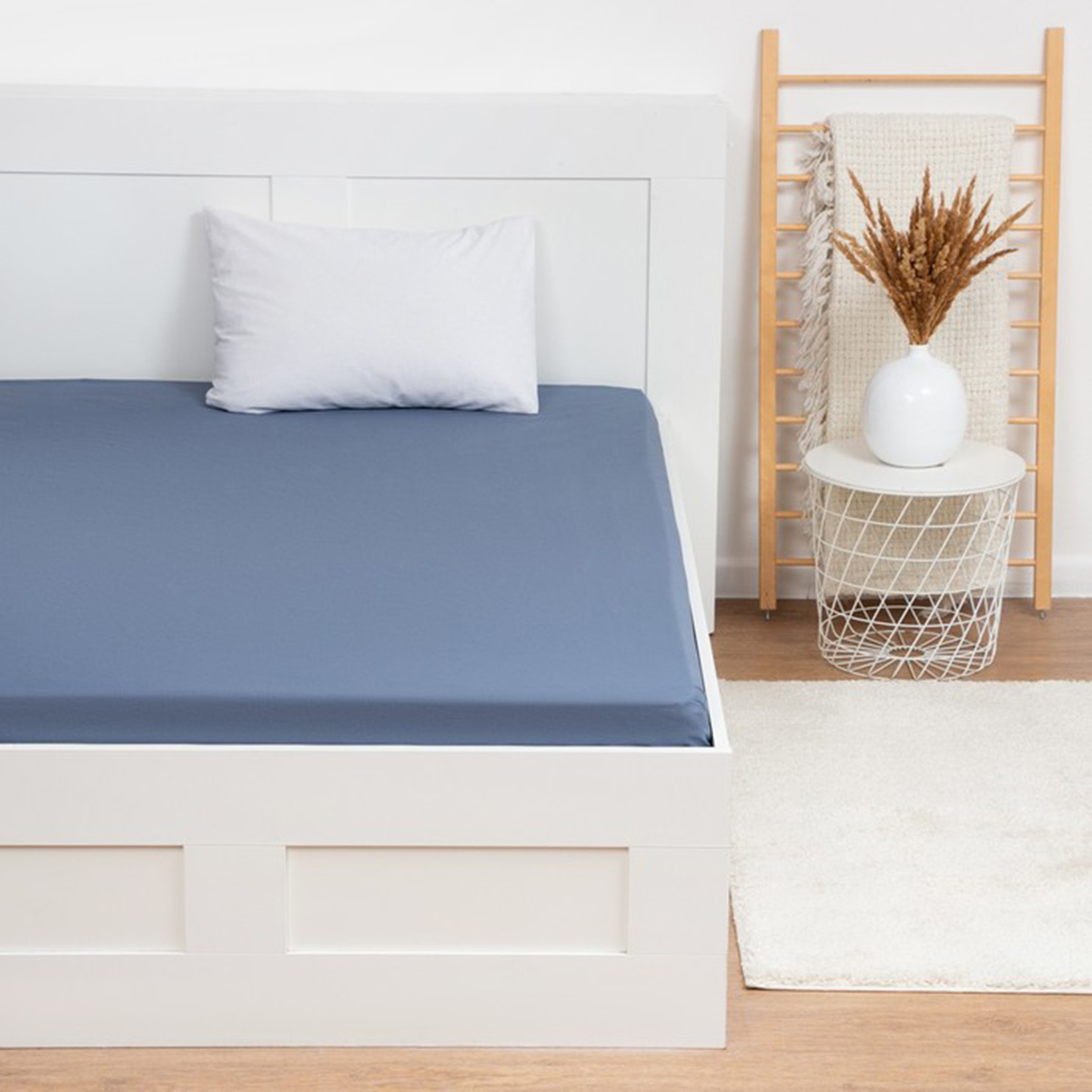 Простыня на резинке "этель" 180*200*25 см синий (бязь) (1) 9046032