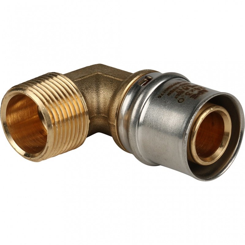 Угол переходной под пресс (НР) 26 х 3/4" STOUT для МП труб