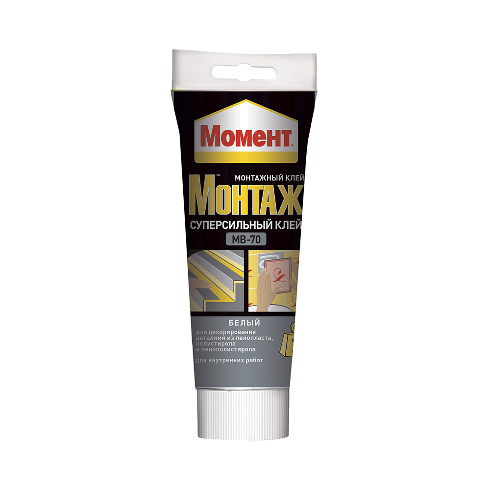 Клей момент монтаж суперсильный мв-70  250 г (1/12)  хенкель