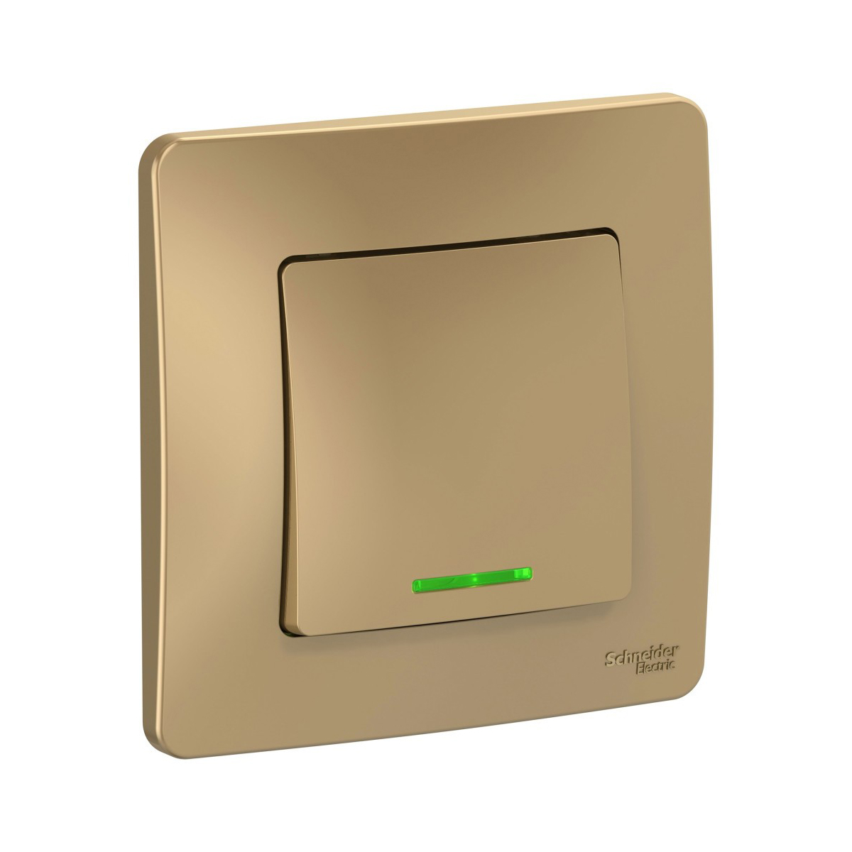 Выключатель "blanca" 1 кл. с индикатором 10а, титан (1/10/20) "schneider"