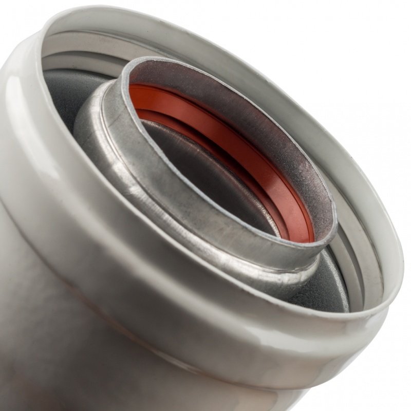 Труба дымохода 60 х 100 горизонтальная, с конденсатосборником STOUT