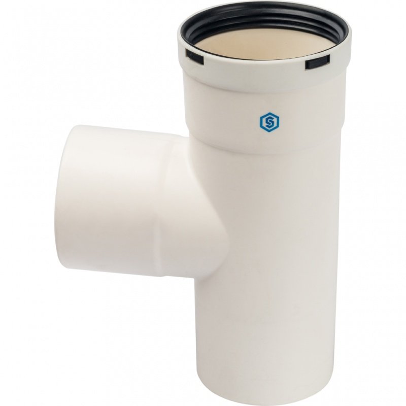 Тройник конденсационного дымохода D 80 с отводом 90 полипропиленовый STOUT