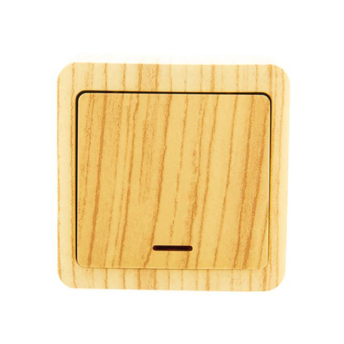 Выключатель открыт. уст. "viola" 1 кл. с индикатором, беленый дуб (1/12/144) "lezard" 751-5200-111