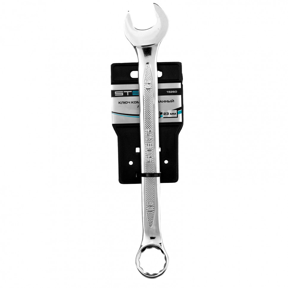 Ключ комбинированный, 23 мм, CrV, антислип Stels (15260)