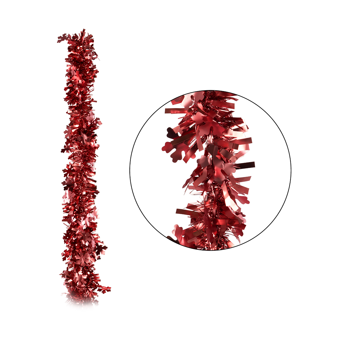 Мишура "снежинка" 2 м (розовое золото) (1/100) "волшебная страна"