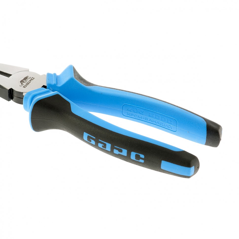 Плоскогубцы комбинированные 200 мм, хром-ванадий, двухкомпонентные рукоятки Барс (16998)