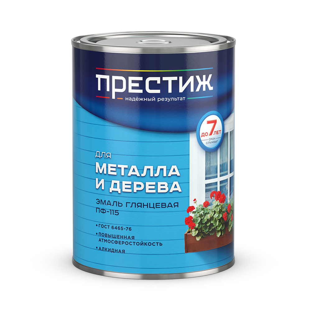 Эмаль пф-115 желто-коричневая  0,9 кг (1/14) "престиж"