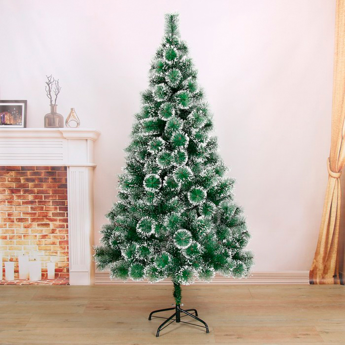 Кедр декор. в снегу 180 см, 235 веток (зеленый) "зимнее волшебство" 703640