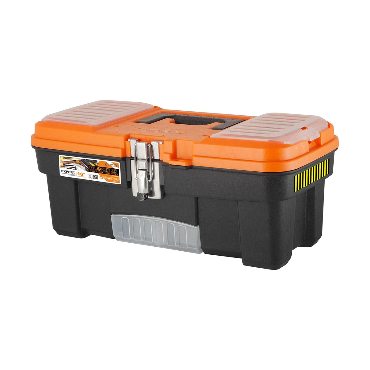Ящик для инструмента "expert" №16 (414*212*175 мм) черный/оранж. (1/14) "blocker" br3930