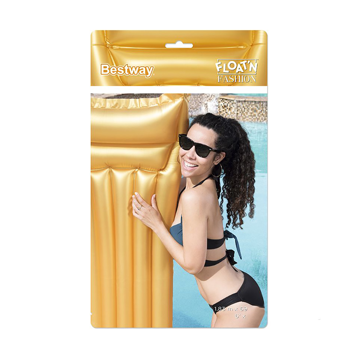 Матрас надувной для плавания 183*69 см (золото) (1/12) "bestway" 44044