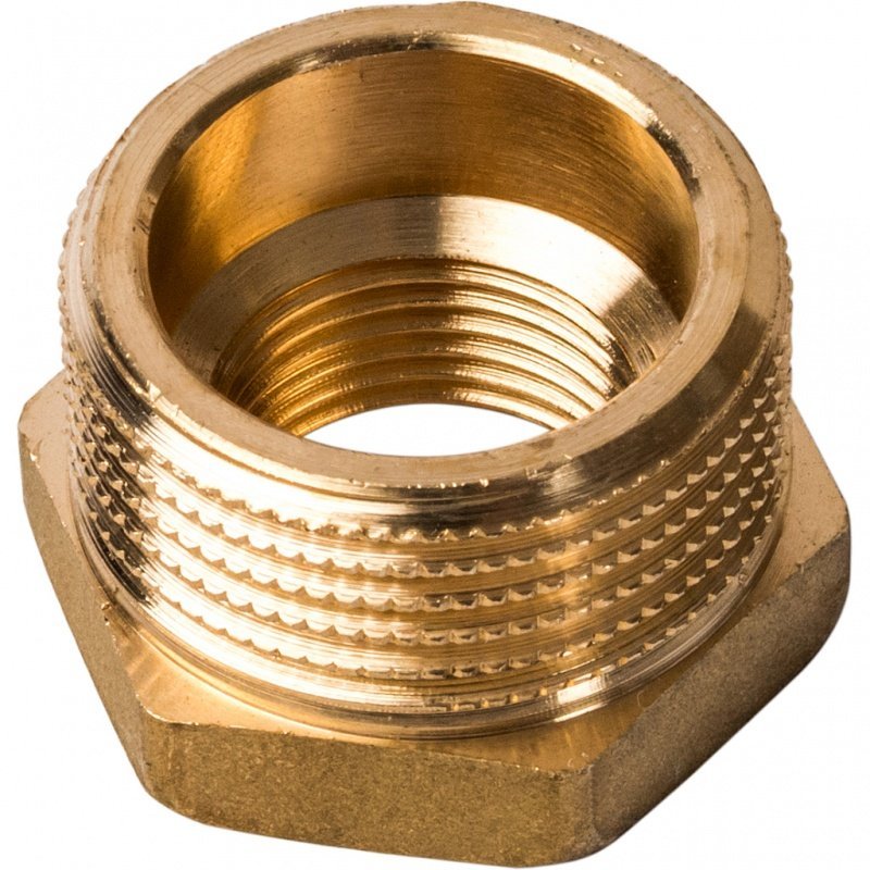 Футорка редукционная НВ 3/4" x 1/4" латунь STOUT