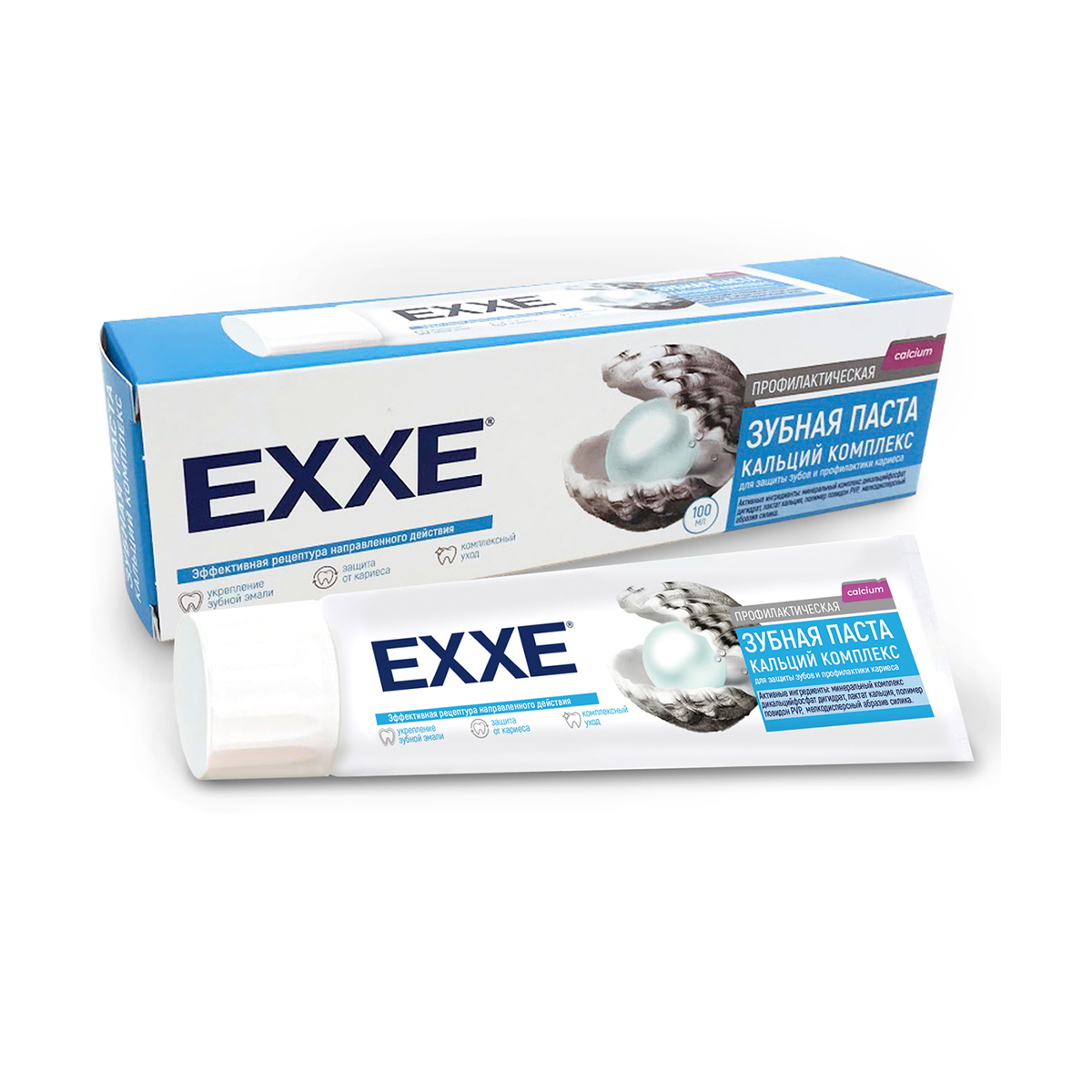 Зубная паста от кариеса "кальций комплекс" 100 мл (1/27) "exxe"
