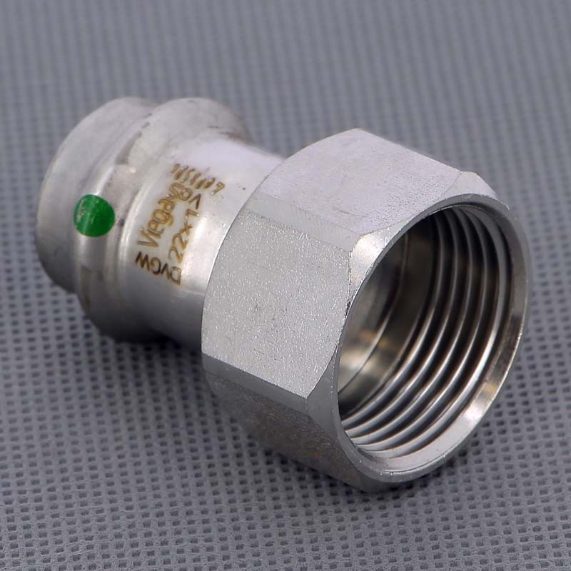 Муфта пресс-В 22х1" нержавеющая сталь Sanpress Inox VIEGA