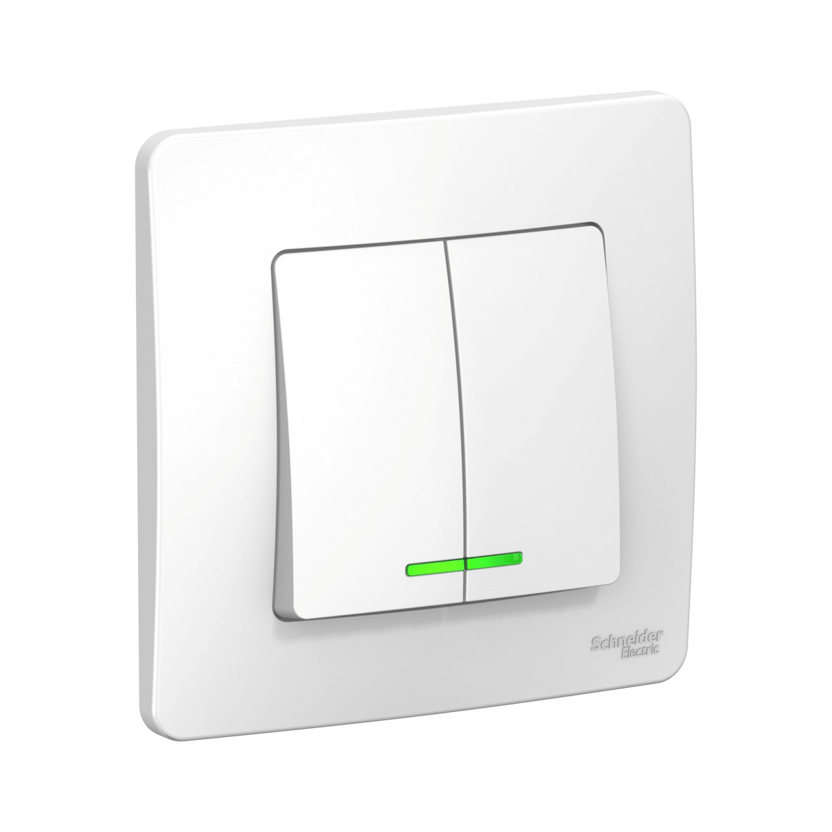 Выключатель "blanca" 2-х кл. с индикатором 10а, белый (1/10/60) "schneider"