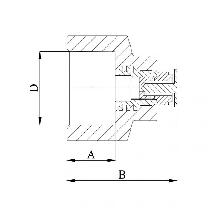 Заглушка коллекторная с воздухоотводчиком 32 мм ПП (PP-R100) серый HEISSKRAFT