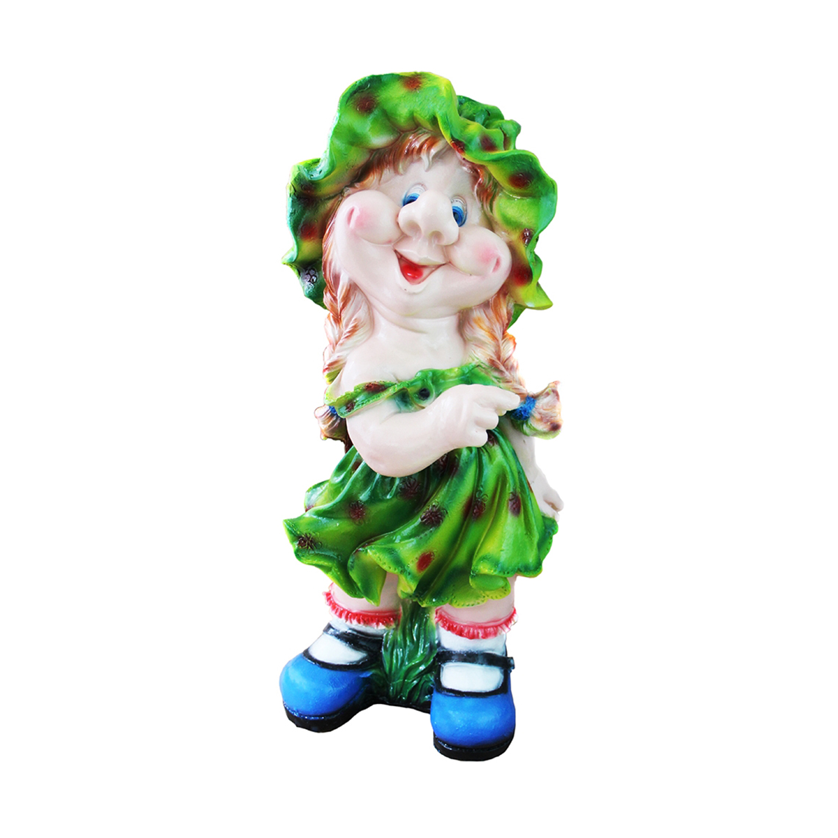 Фигурка садовая "девочка - гном капуста" 570*300 мм "гарденвилл"