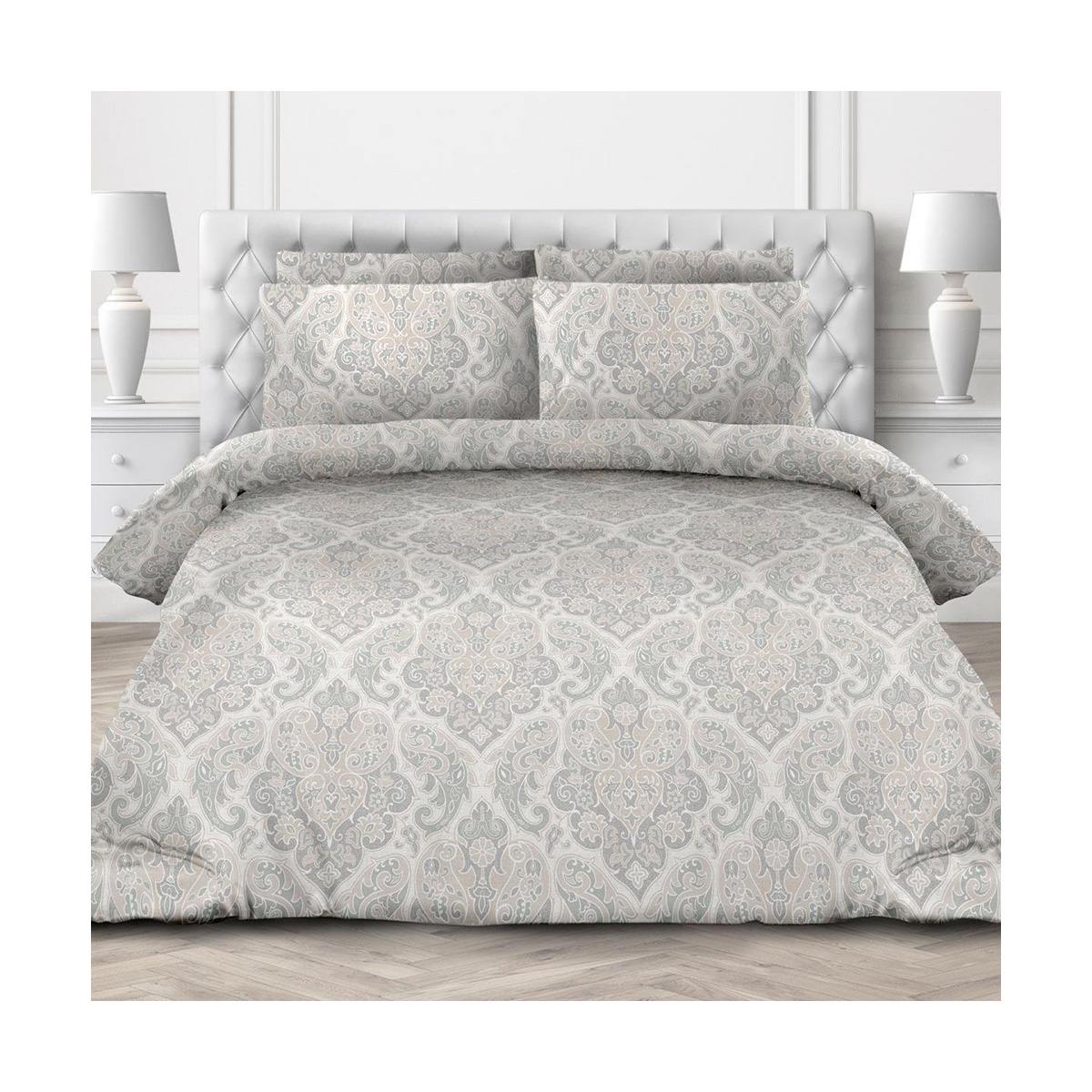 Постельное белье "лён в хлопке" льняная симфония тинторетто семейный (1/4) "sonnet"