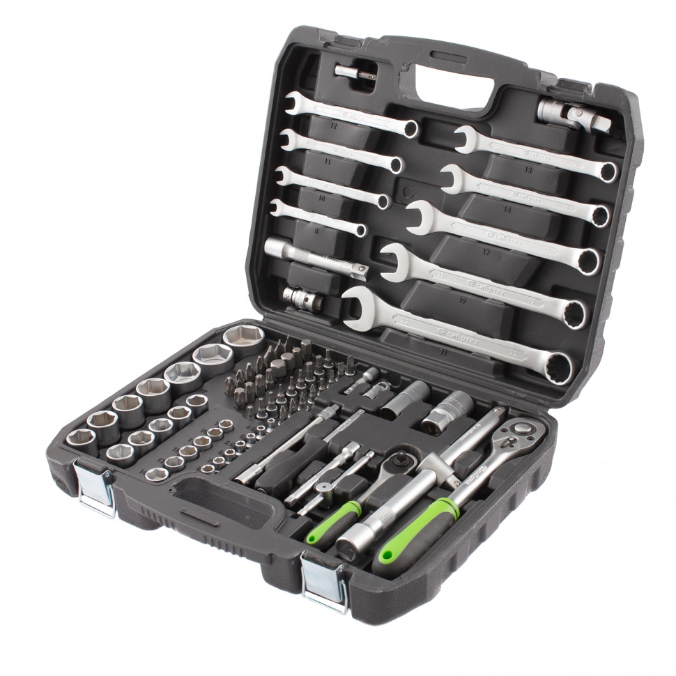 Набор инструмента 83 предмета, 1/2", 1/4" Сибртех (13500)