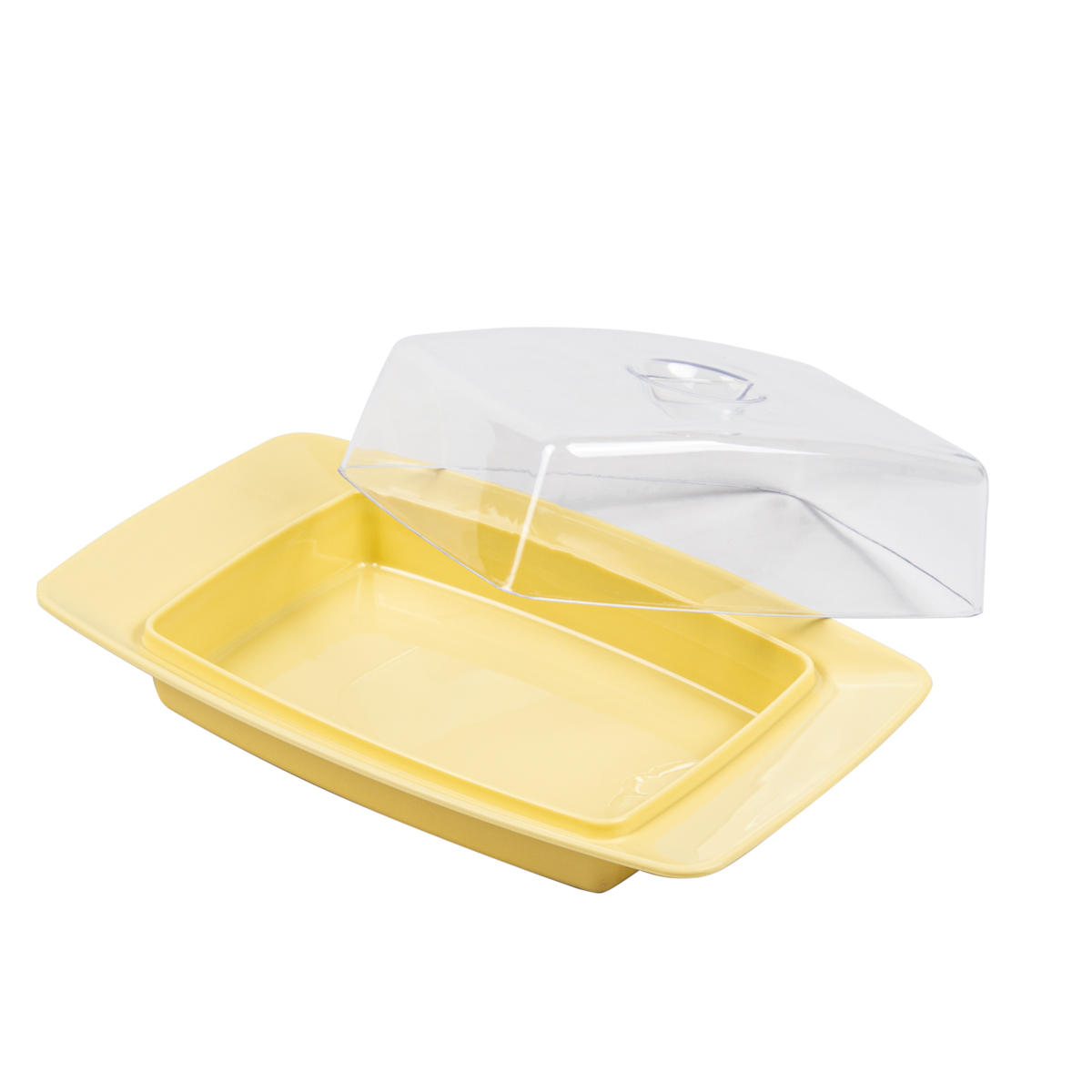 Масленка пласт. "смак" с прозрачной крышкой (1/18) "альтернатива" м384