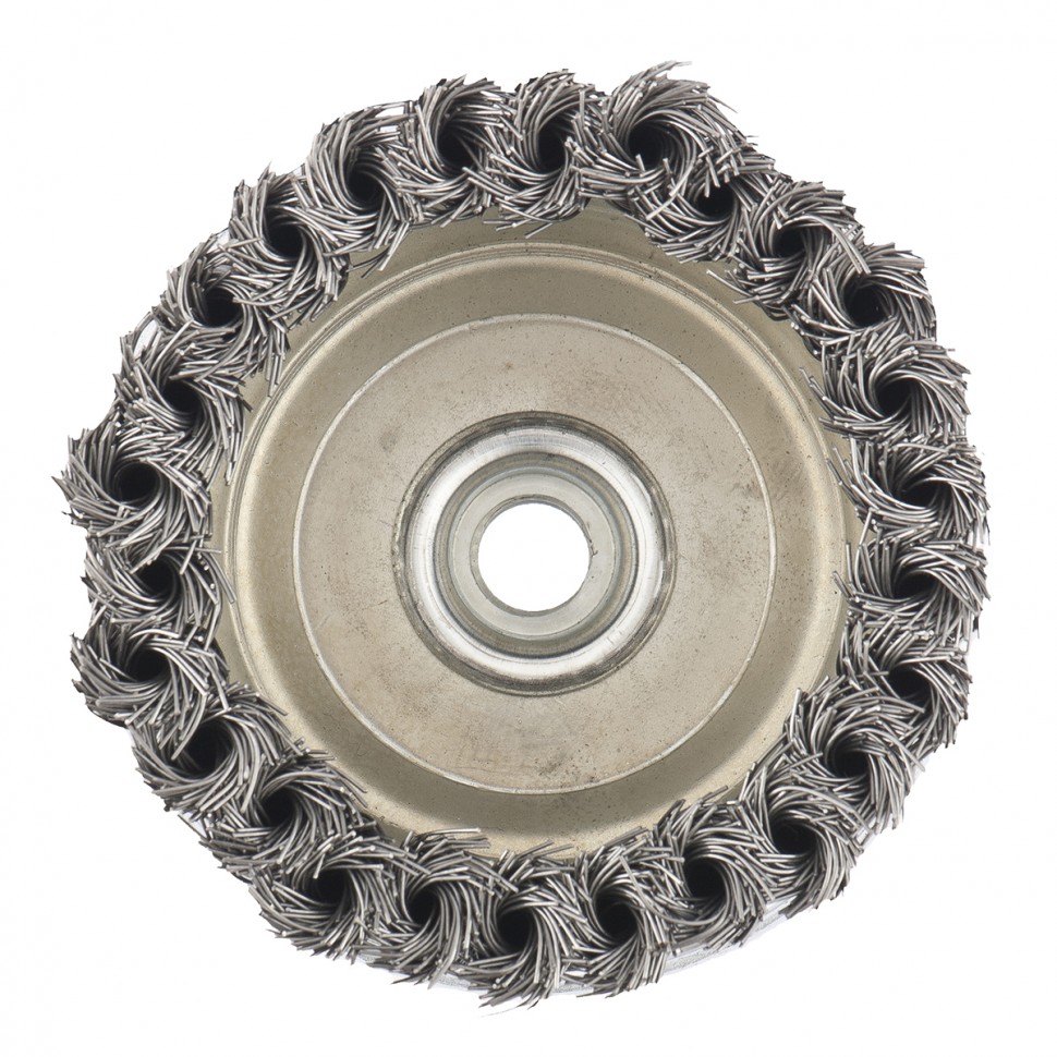 Щетка для УШМ Heavy Duty, 100 мм, М14, "чашка", крученая проволока 0.5 мм Matrix (74672)