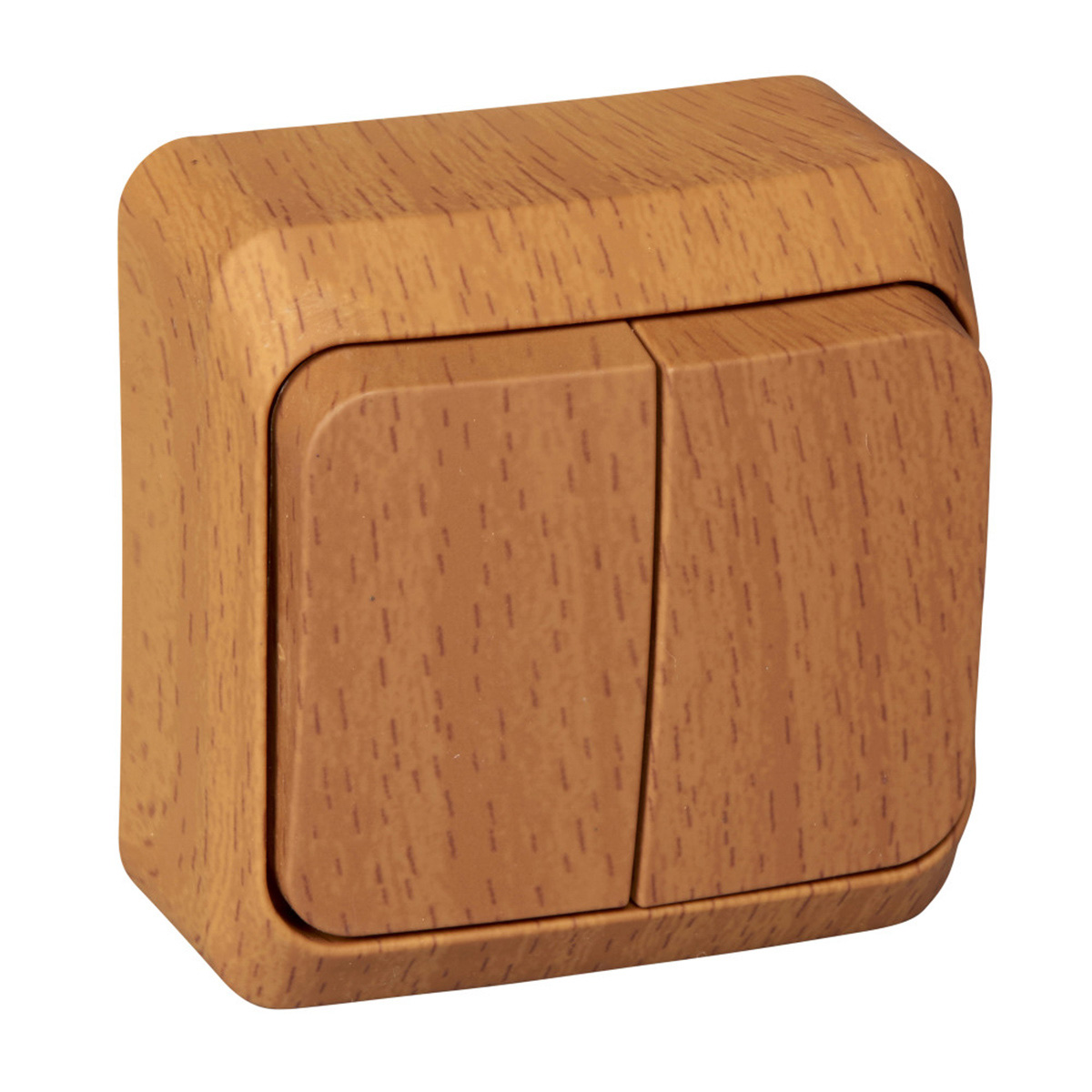 Выключатель открыт. уст. "этюд" 2-х кл. 10а, бук (1/25/200) "schneider"