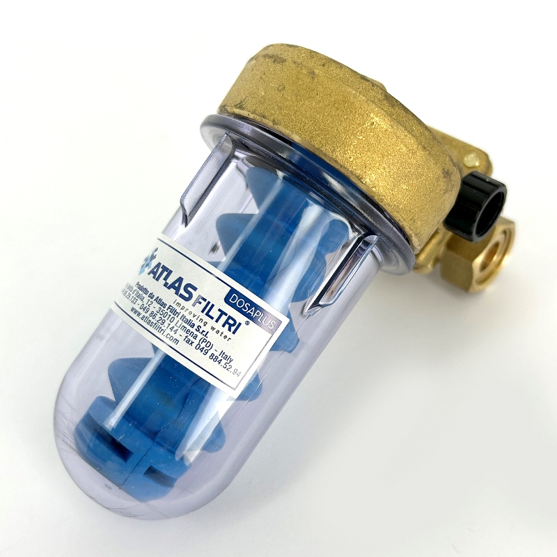 Система антинакипи ATLAS FILTRI DOSAPLUS 1 1/2" прямой, с байпасом, 2 капсулы полифосфата