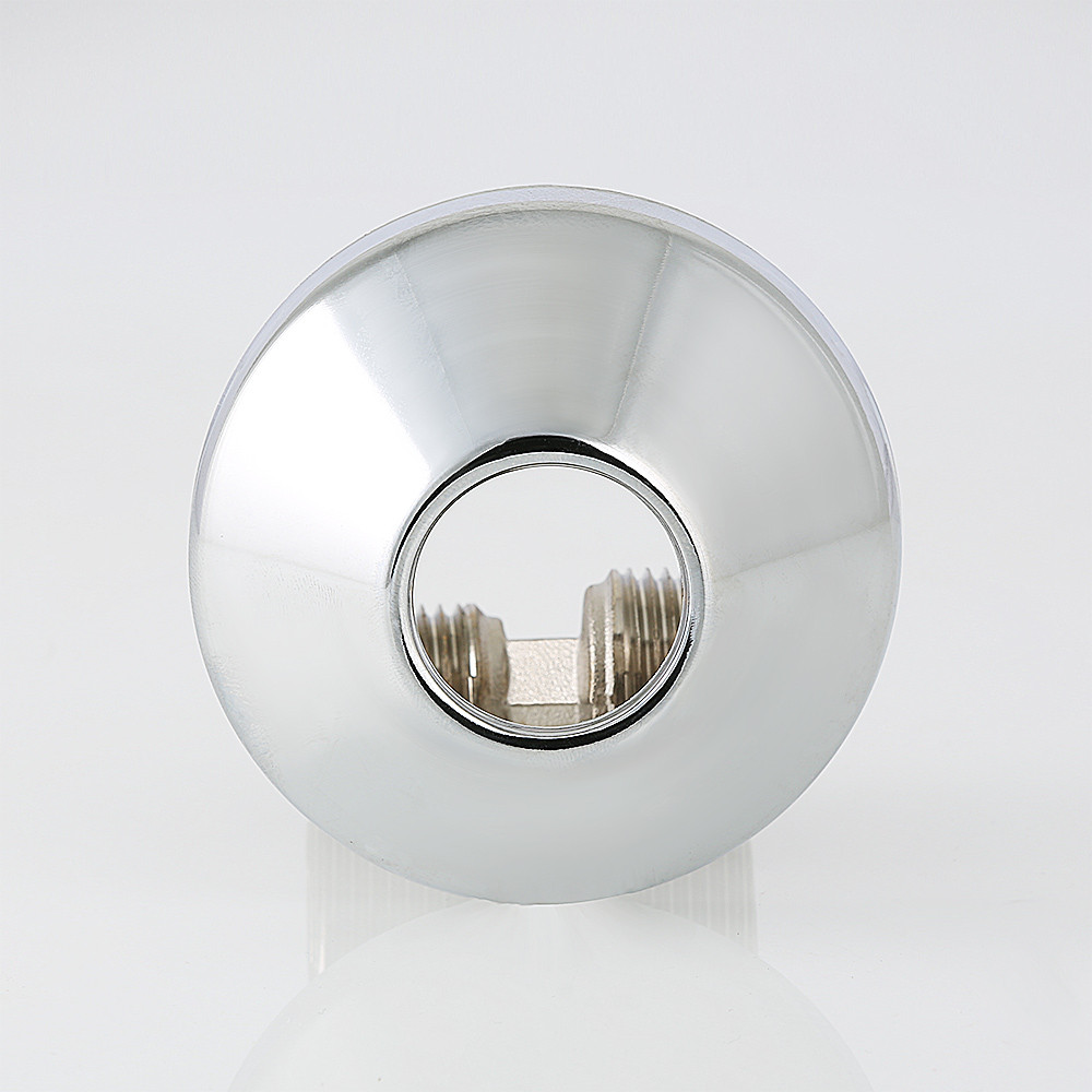 Эксцентрик резьбовой 3/4" х 1/2" (НР) с декоративной чашкой 25 мм латунь-никель VALTEC (VTr.670.N.05