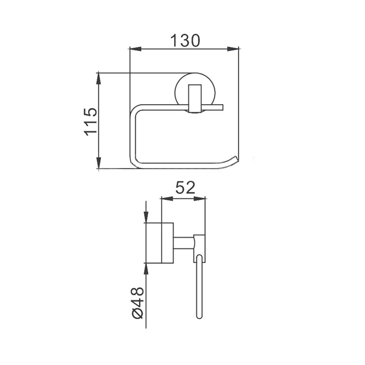 Держатель для туал. бумаги f1703-3, хром (1/20/80) "frap"