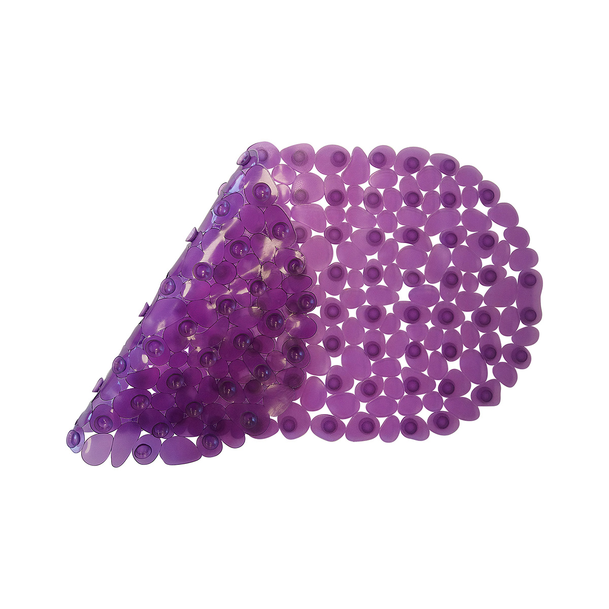 Коврик в ванну противоскользящий "морская галька" 36*69 см (фиолетовый) u623 (1/10)