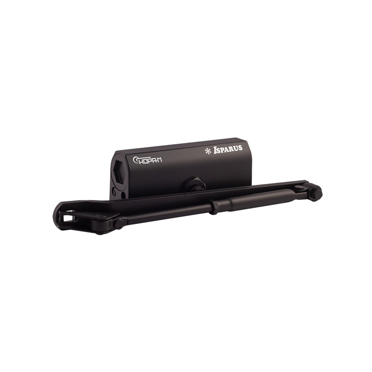 Доводчик дверной  440 isparus черный (масса двери 80-140 кг) (1/10) "нора-м"