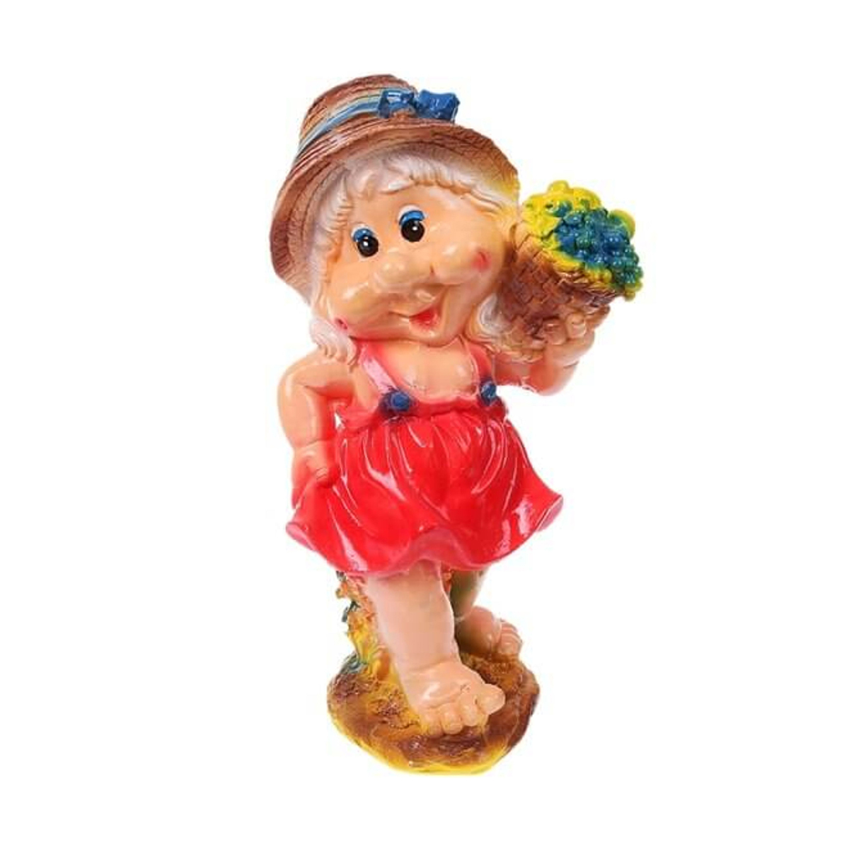 Фигурка садовая "девочка - гном с корзинкой" 370*180 мм "гарденвилл"