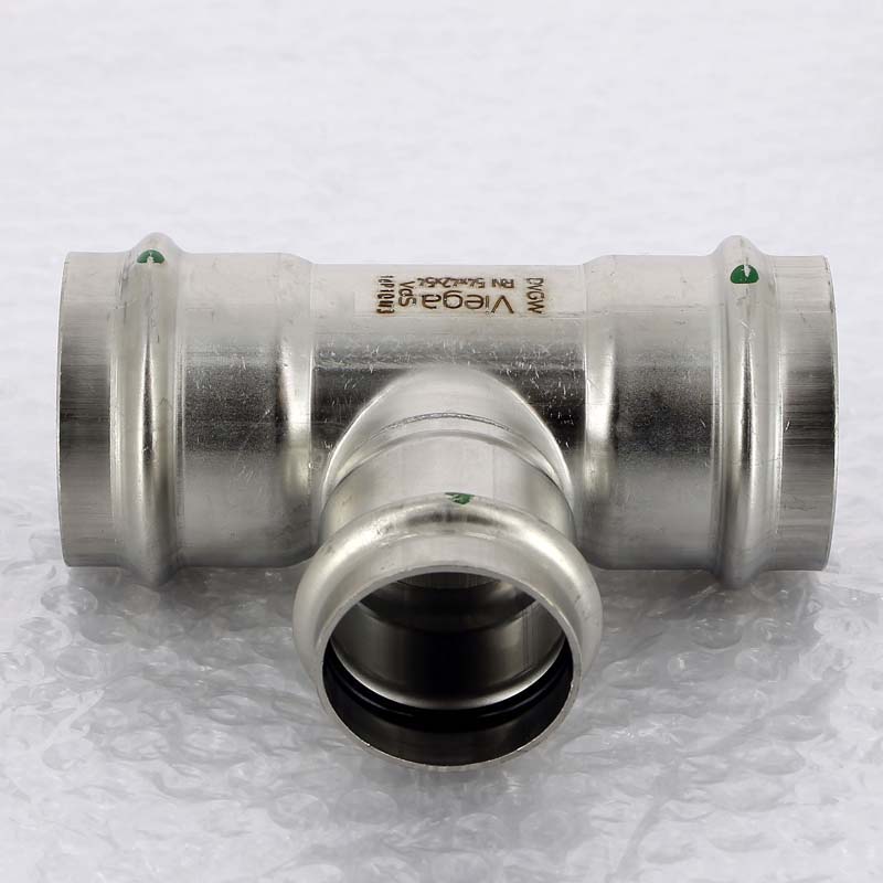 Тройник пресс 54х42х54 нержавеющая сталь Sanpress Inox VIEGA