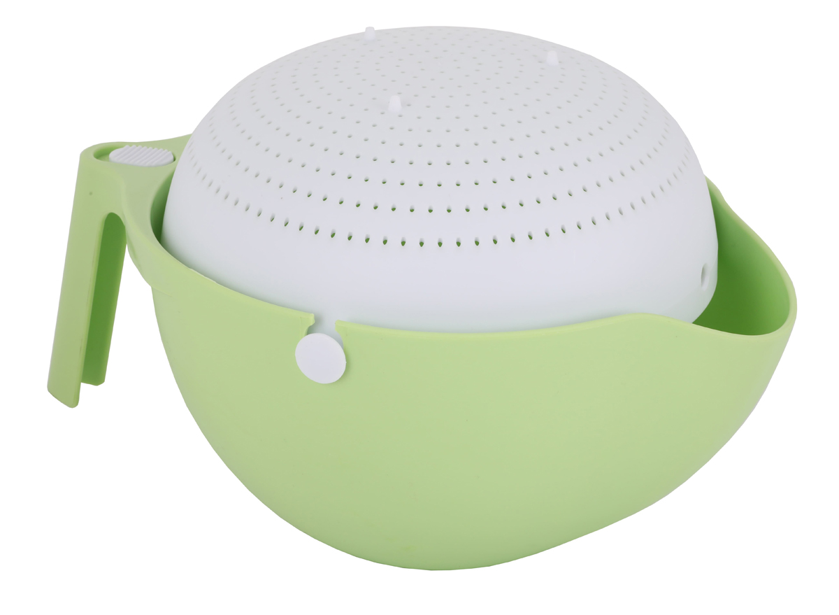 Дуршлаг пласт. "джем" 260*85*105 мм с ручкой (зеленый) (1/24) "альтернатива" м8186