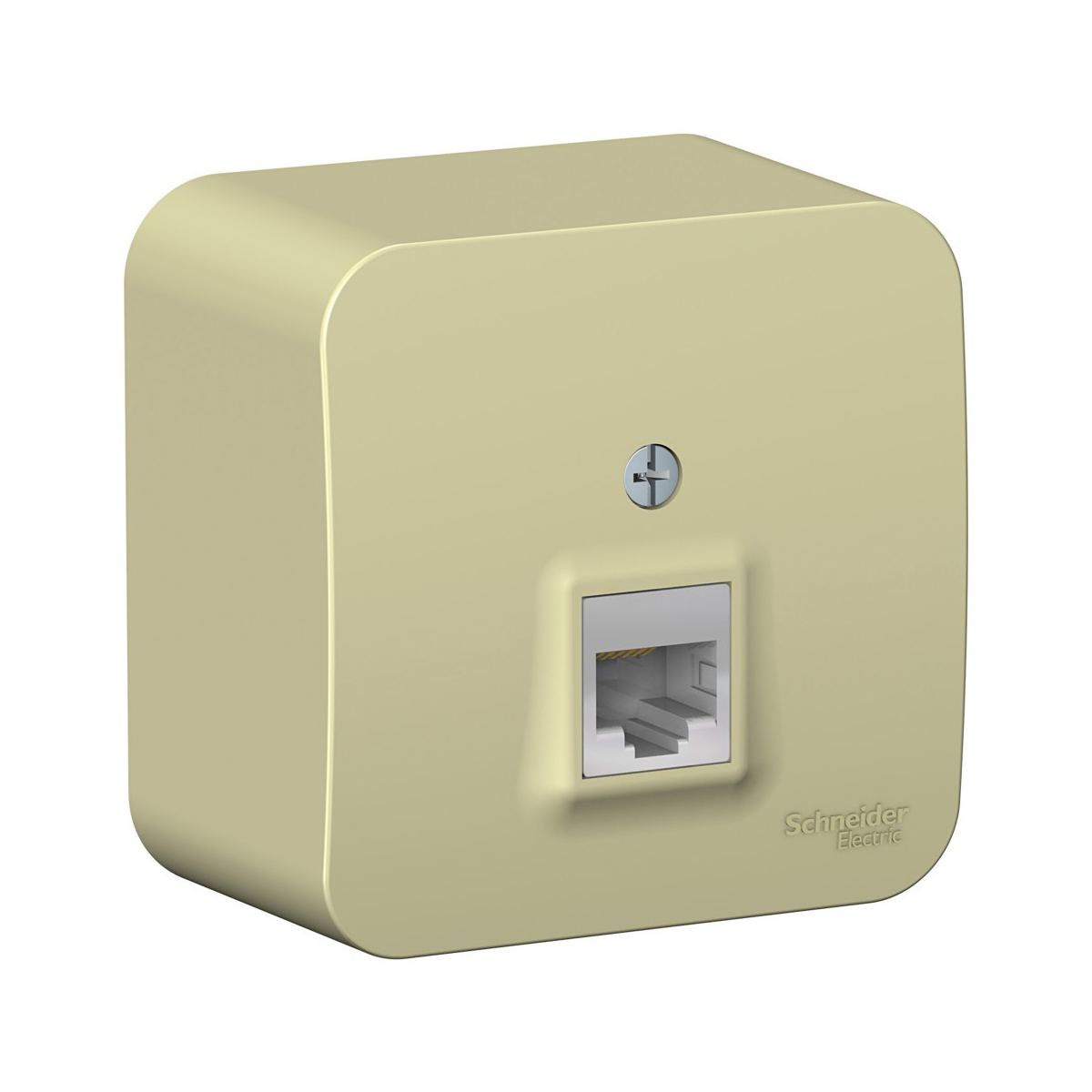 Розетка компьютерная открыт. уст. "blanca" 1 местн. rj45, бежевый (1/12/24) "schneider"