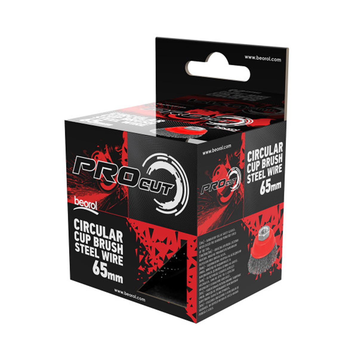 Щетка для ушм "чашка" 65 мм  м14, гофриров. провол. (1/90) "beorol"