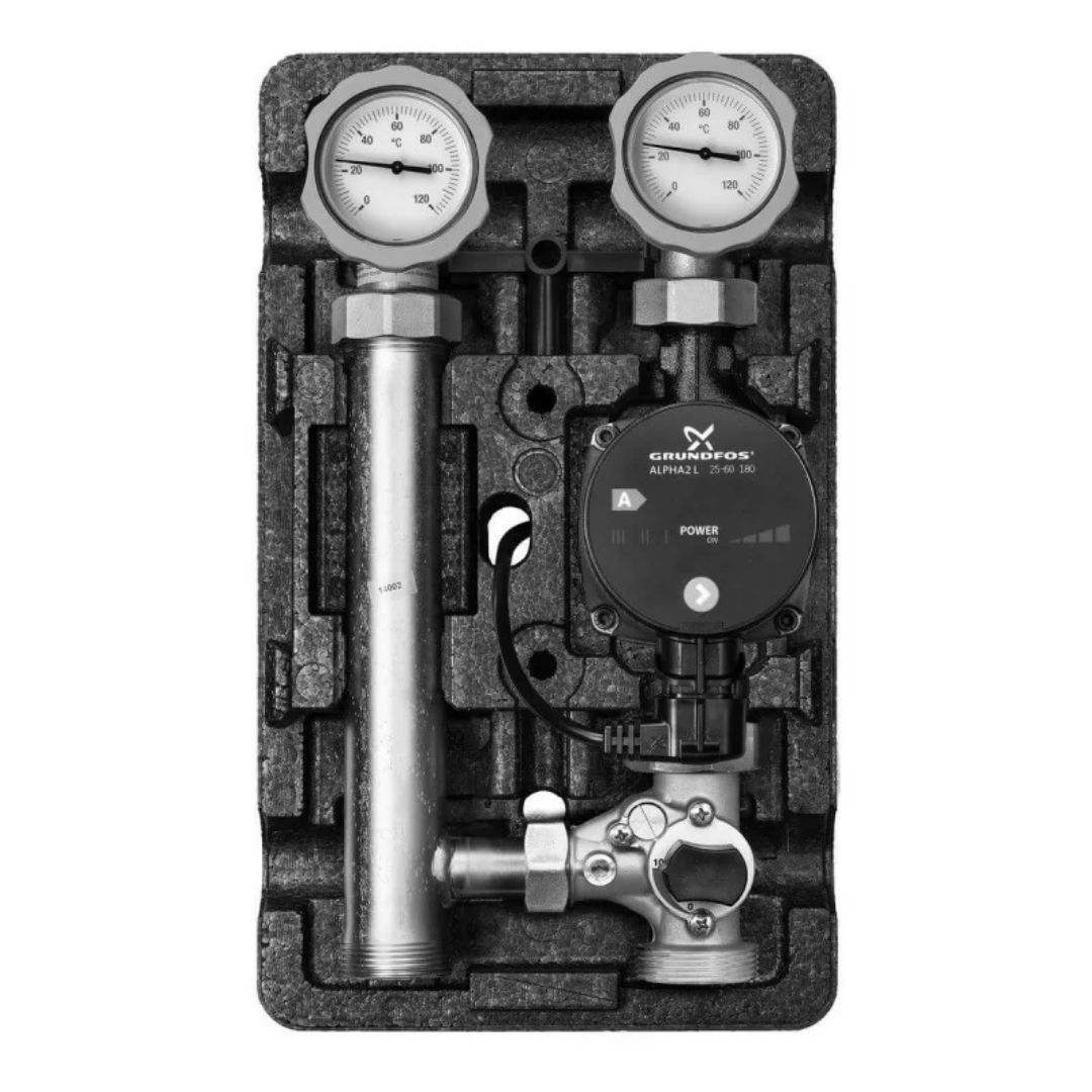 Прямая насосная группа MEIBES UK 1"1/4 с насосом Grundfos UPM3 Hybrid 32-70