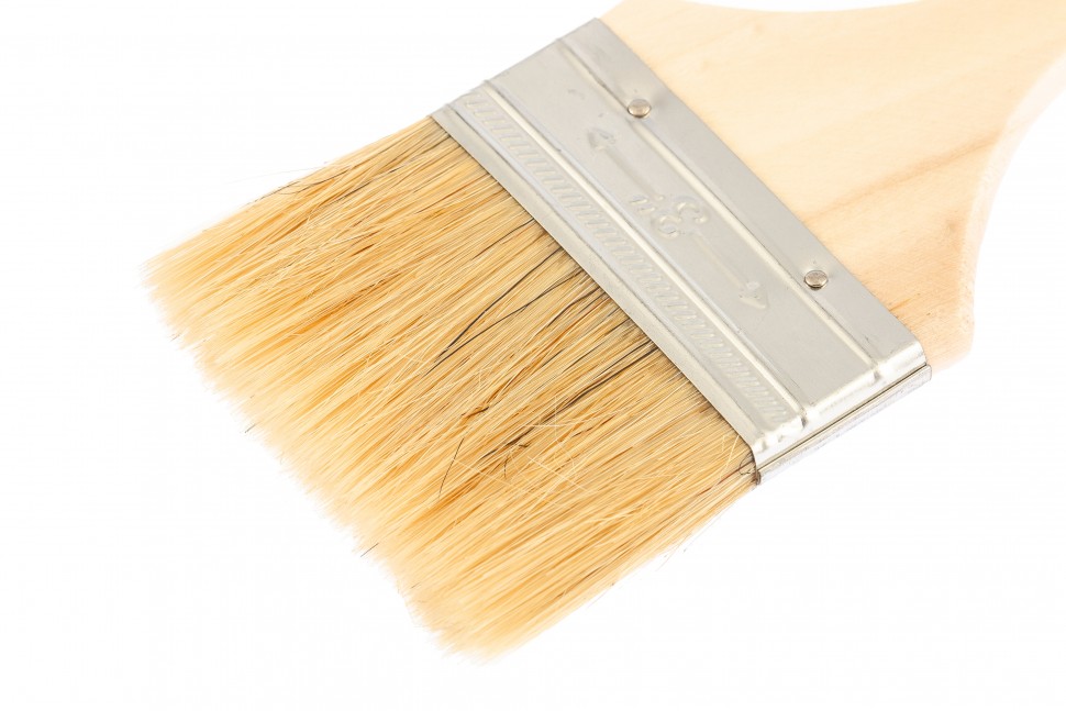 Кисть плоская Slimline 3" (75 мм), натуральная щетина, деревянная ручка Sparta (824405)