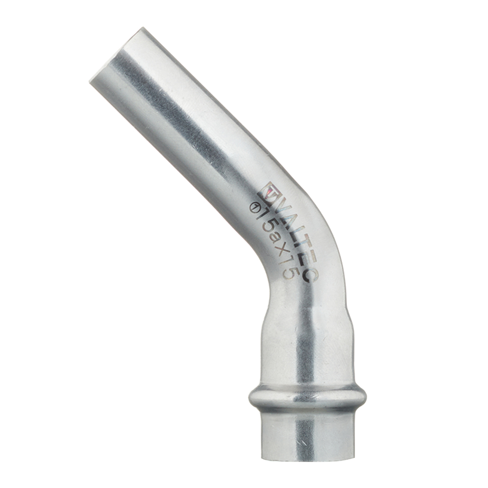 Угол пресс ВН 45' 15 нержавеющая сталь VALTEC