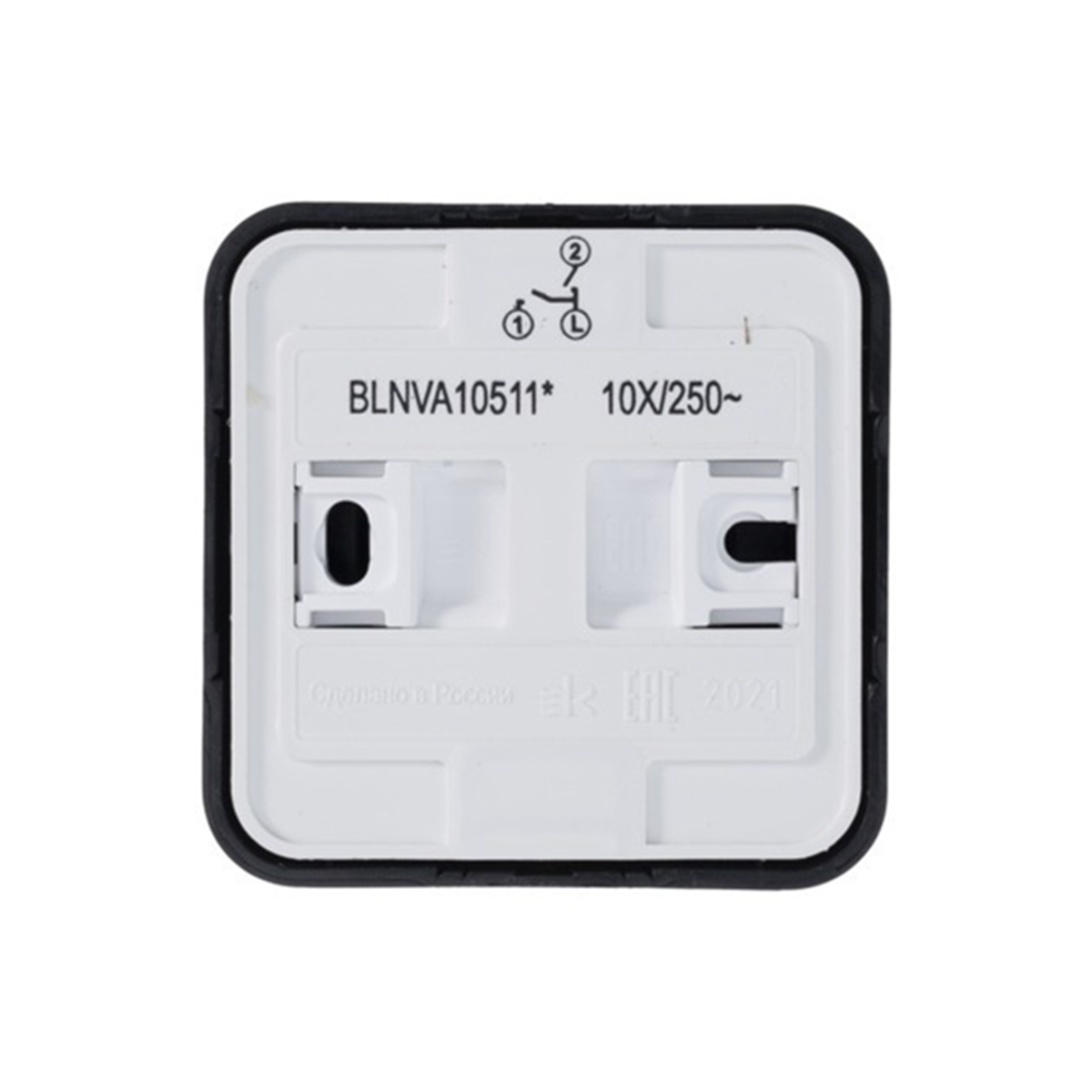 Выключатель открыт. уст. "blanca" 2-х кл. с индикатором, антрацит (1/15/30) "schneider"