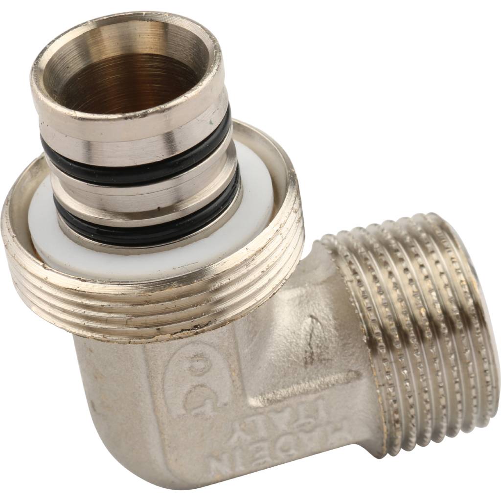 Угол переходной 26 х 3/4'' НР обжимной TIEMME для металлопластиковых труб