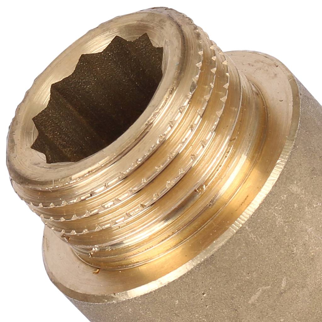 Удлинитель резьбовой 1/2" x 30 мм НР-ВР латунь TIEMME