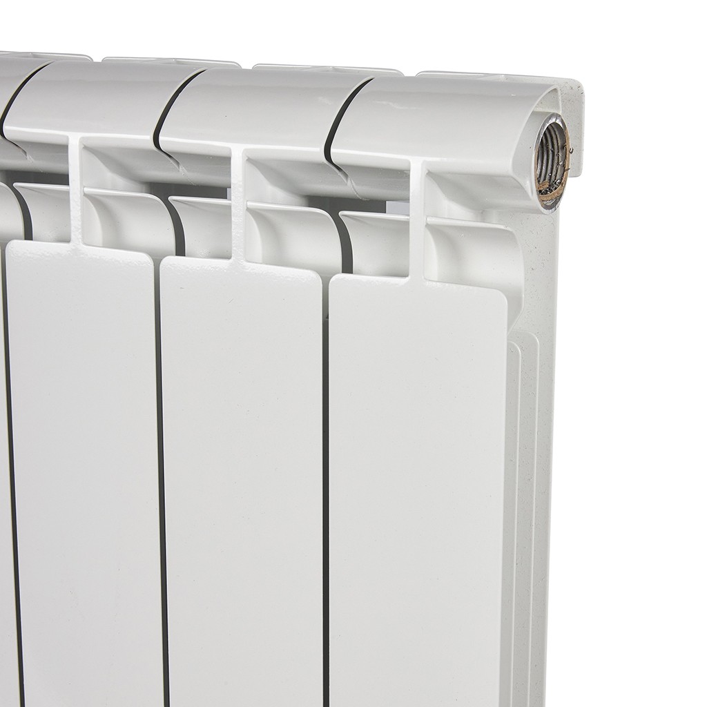 Радиатор STOUT ALPHA 500 мм 8 секций, алюминий (боковое подключение) на 14 кв.м.