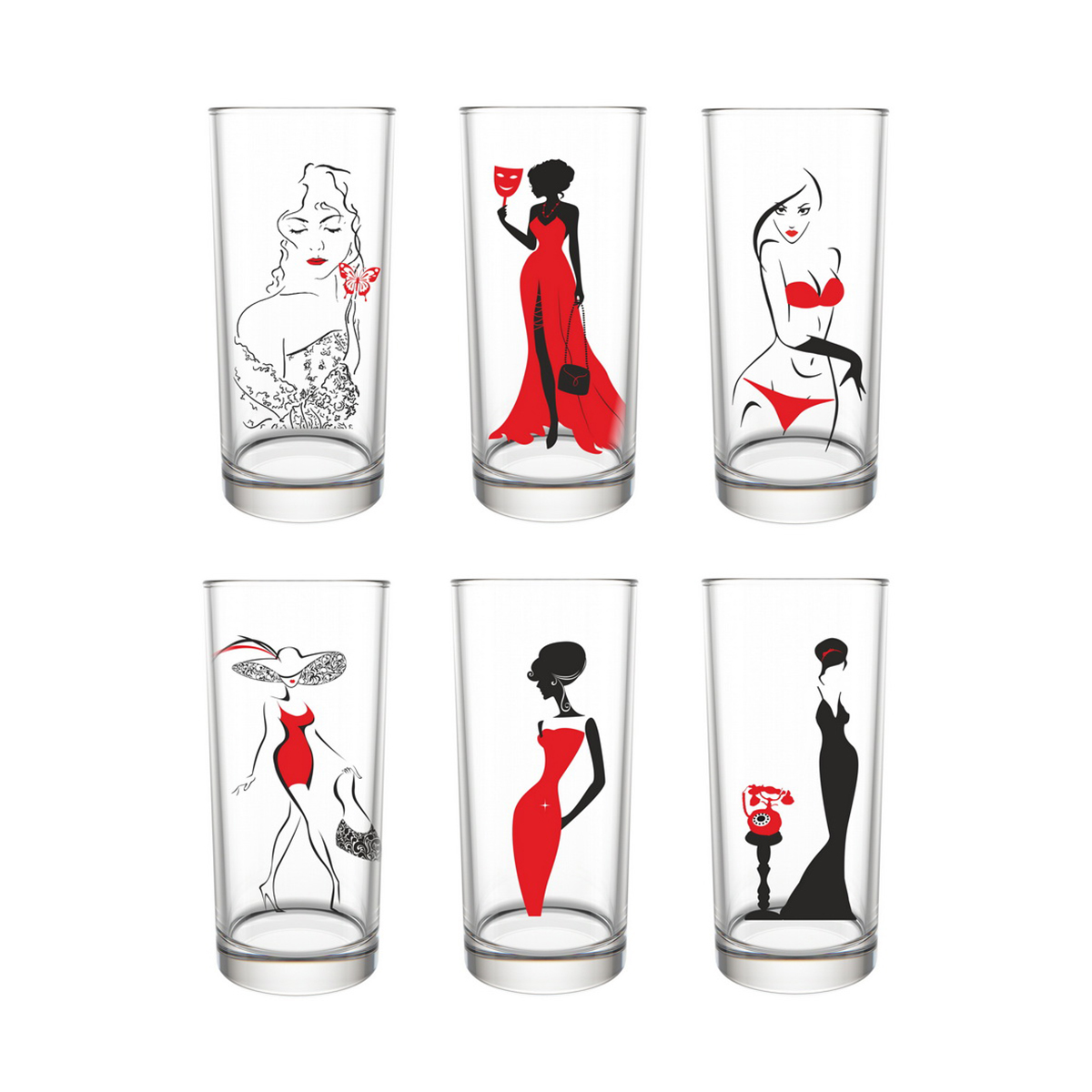 Стакан "red line" 300 мл (набор 6 шт.) (1/4) "декостек"