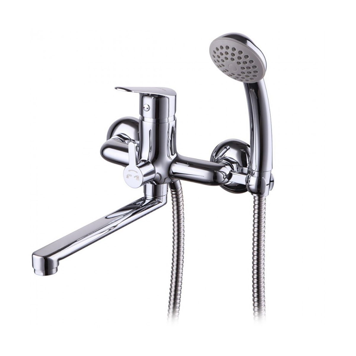 Смеситель для ванн "partner"  lm6513c  длинный плоский излив (1/8) "lemark"