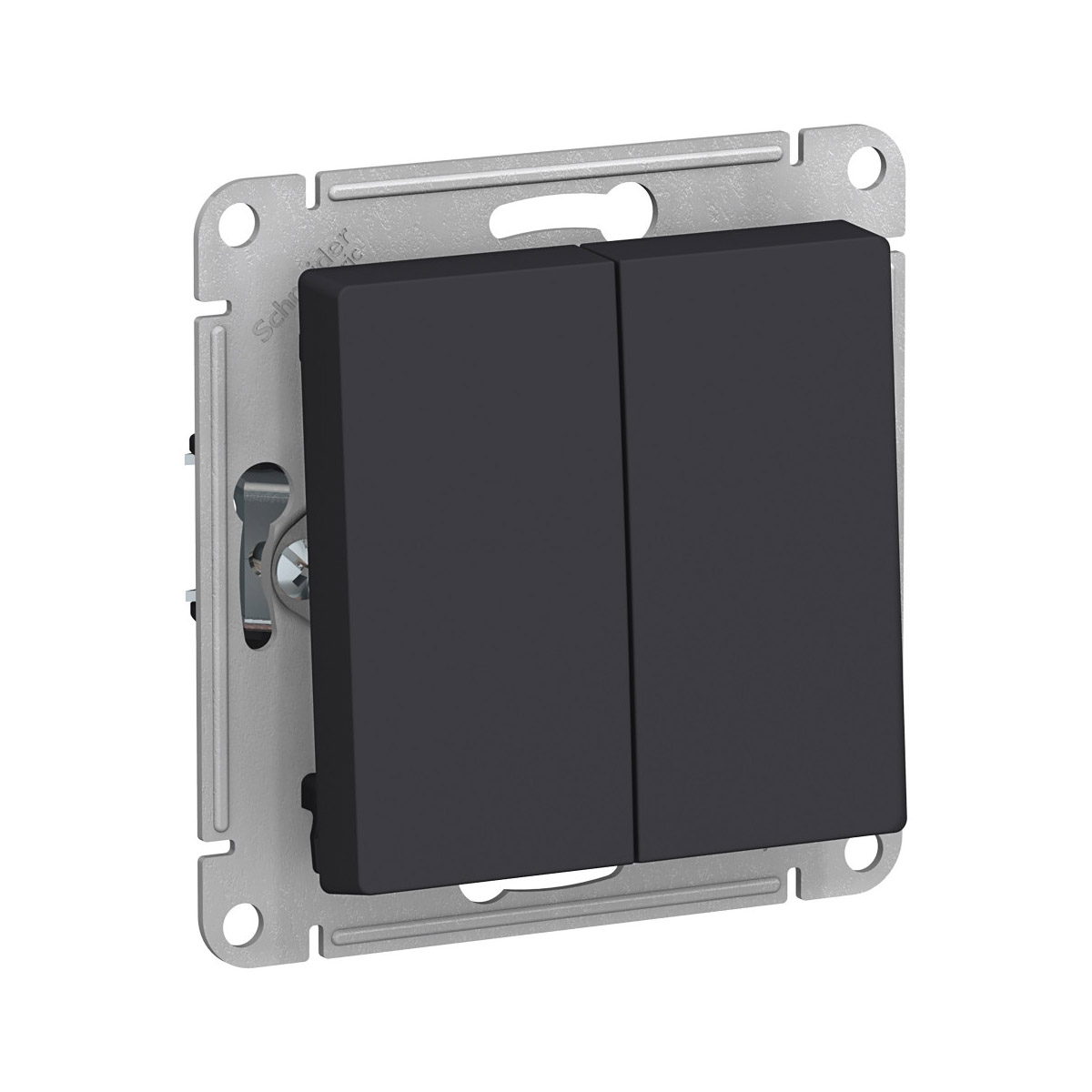 Переключатель "atlasdesign" 2-х кл. (механизм) 10а, карбон (1/5/20) "schneider"