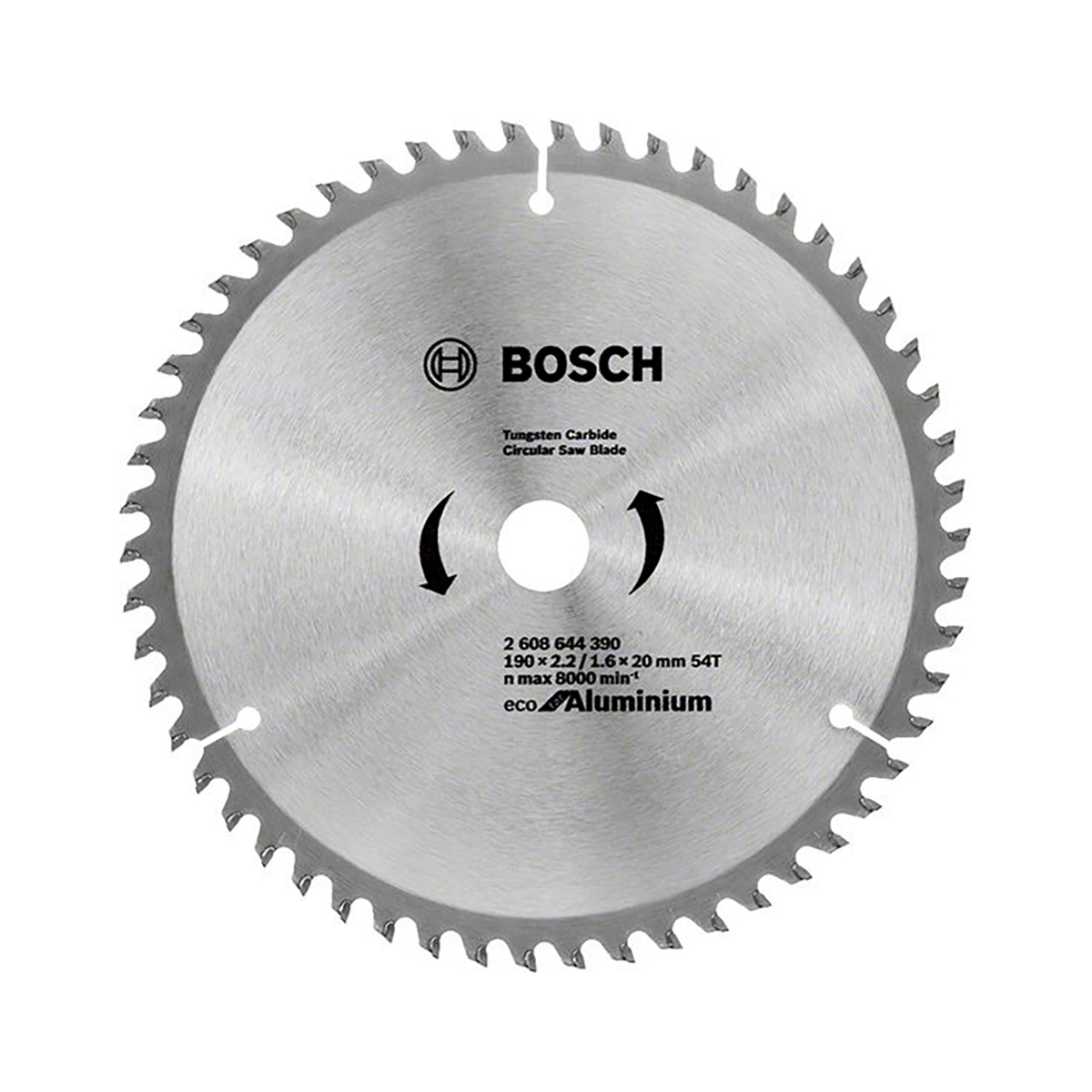 Диск пильный по металлу "eco for aluminium" 190 x 20 мм, 54 зуба (1) "bosch" 2608644390
