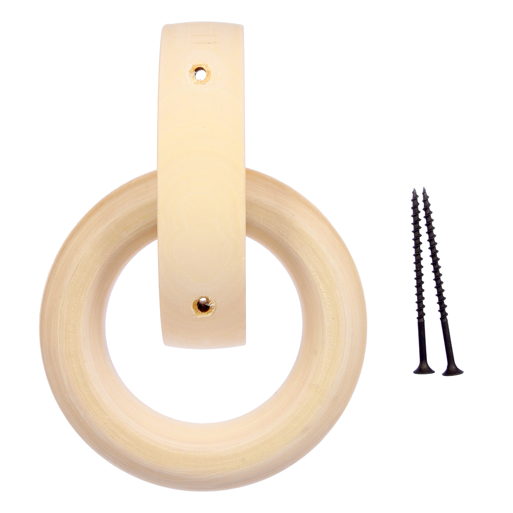 Ручка-кольцо дверная 115 мм, липа (1/20) "банные штучки" 30042