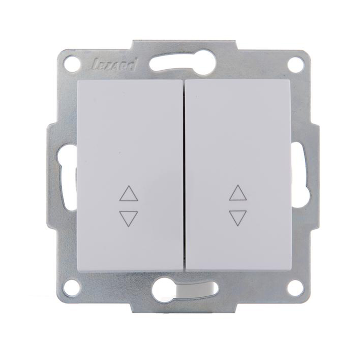 Выключатель "karina" 2-х кл. проходной (механизм) белый (1/10/120) "lezard" 707-0288-106