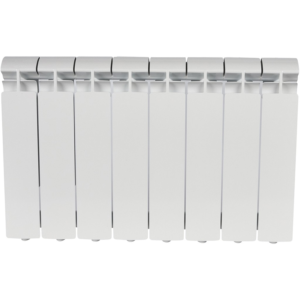 Радиатор STOUT ALPHA 350 мм 8 секций, алюминий (боковое подключение) на 11 кв.м.